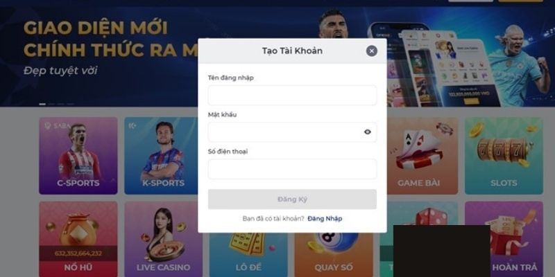 Kết nối yếu có thể làm gián đoạn quá trình đăng ký B52 club